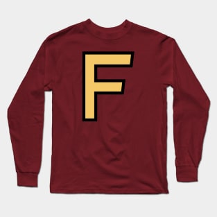 Funky Yellow Letter F Long Sleeve T-Shirt